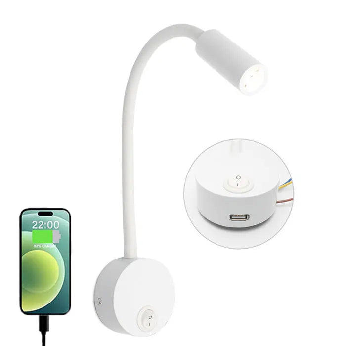 Candeeiro de parede LED flexível - Mobilidade, elegância e luz direcionada