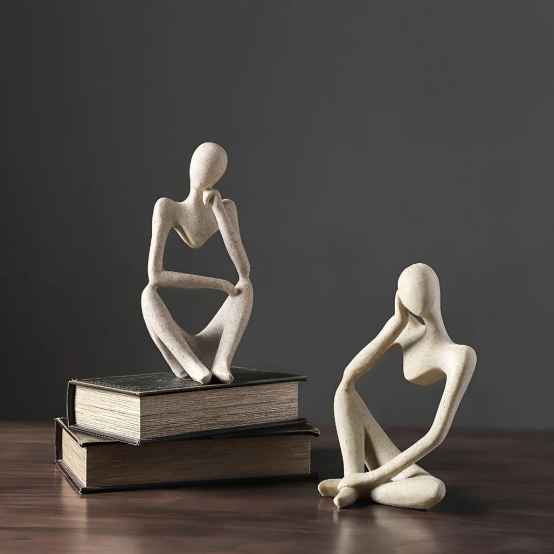 Abstrakt Skulptur Tenkeren – Kontemplativ Eleganse Og Moderne Design