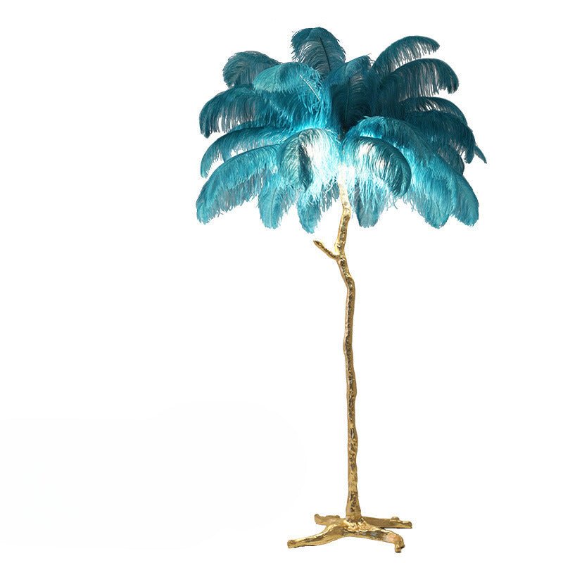 Lampada da Sole Lussuosa – Paralume a Piume Eleganti