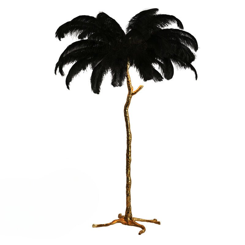Lampada da Sole Lussuosa – Paralume a Piume Eleganti