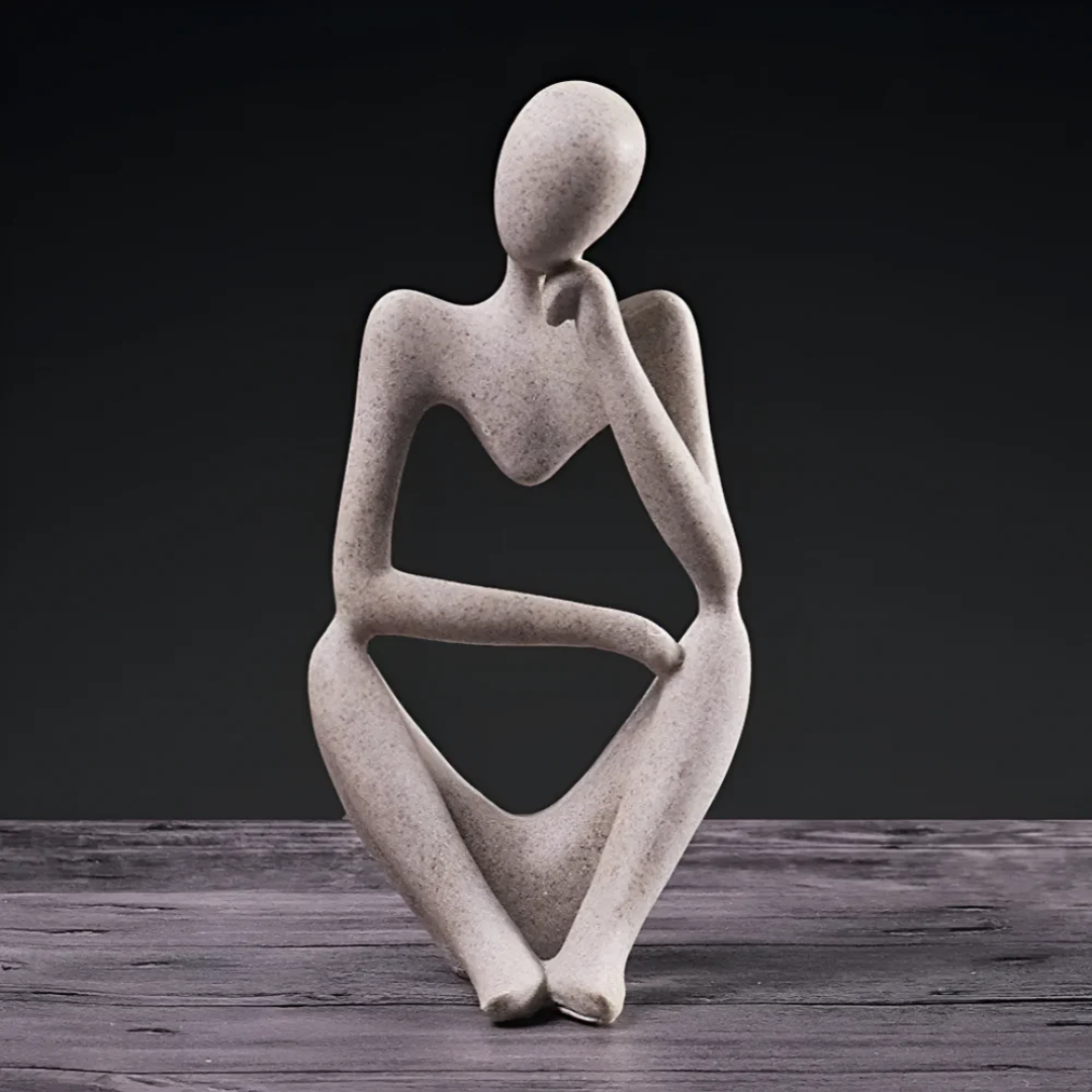 Abstrakt Skulptur Tenkeren – Kontemplativ Eleganse Og Moderne Design