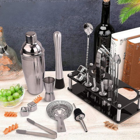 Vollständiges Barkeeper-Set – 23 Teile für Haus- oder Proficoctails