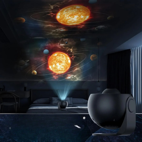 Draaiende Projector Lamp – 360° Van Sterren Dromen Thuis