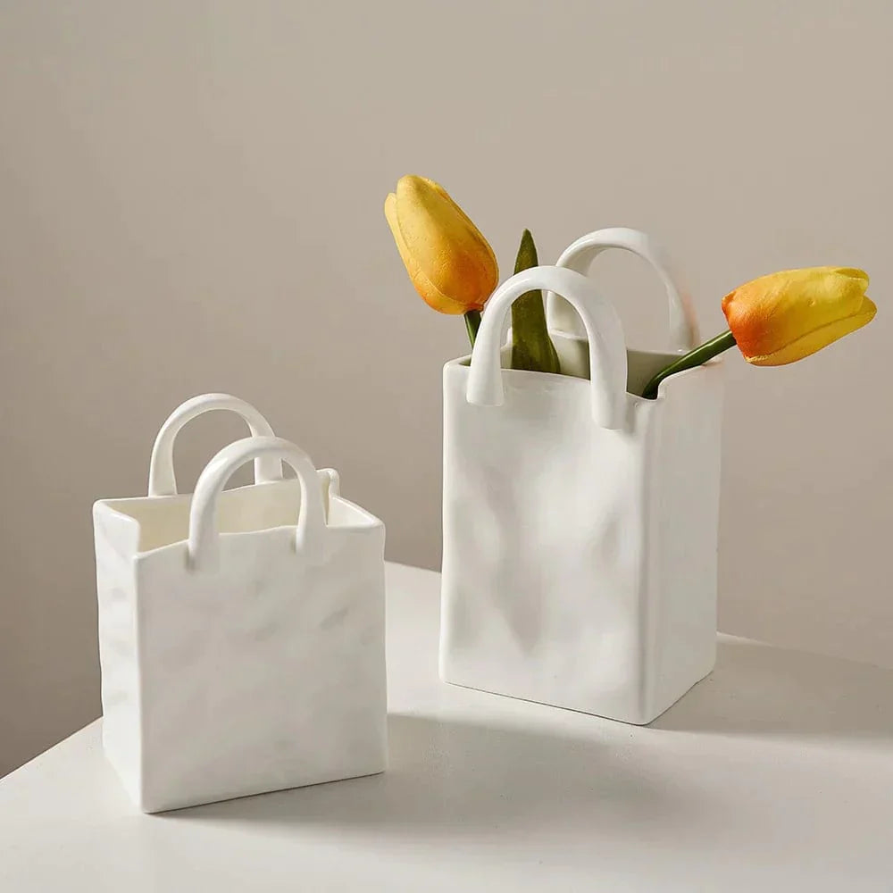 Deko Vase Handtasche – Chic und originell