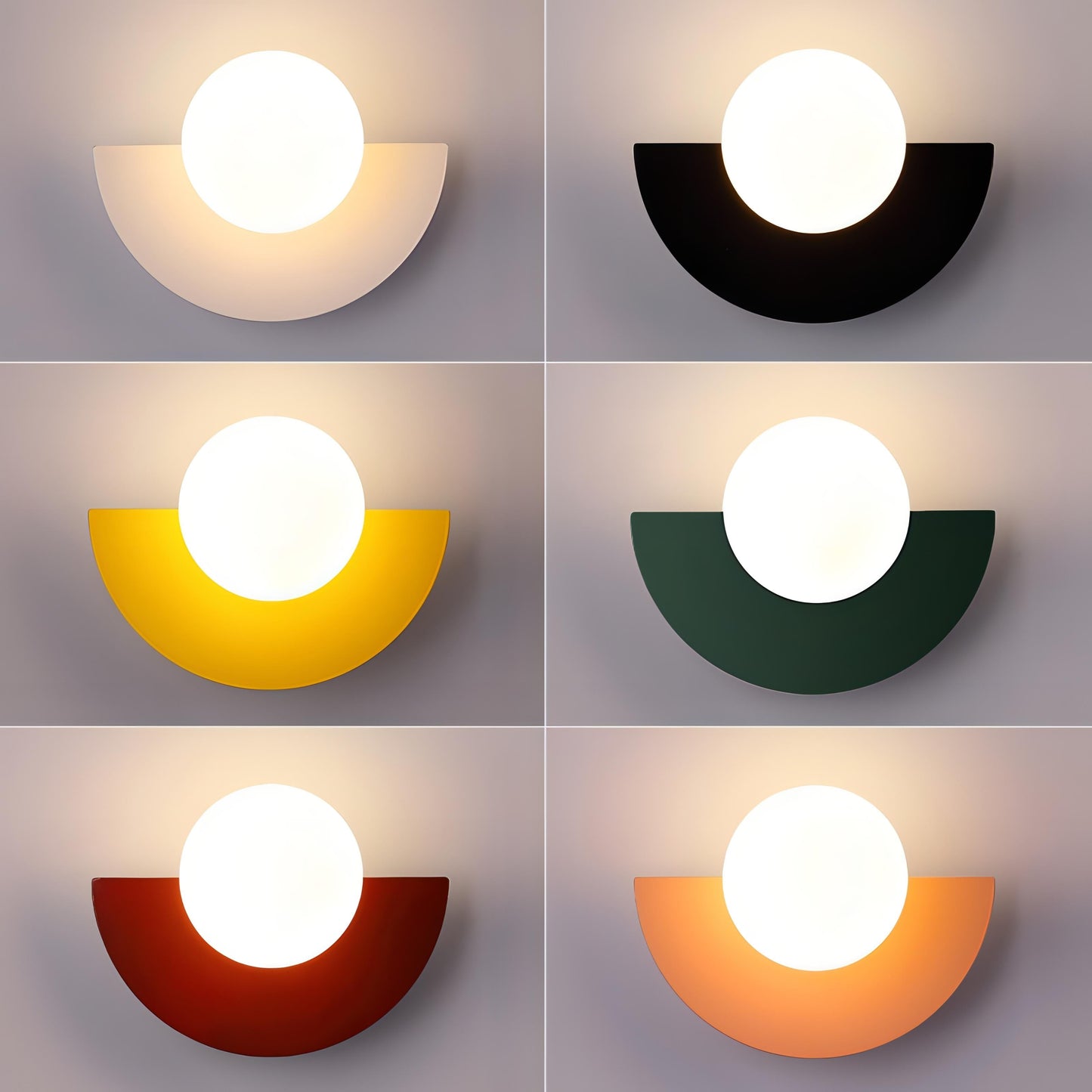 Aplica de Perete Modernă – Formă Semicirculară și Iluminare Blândă