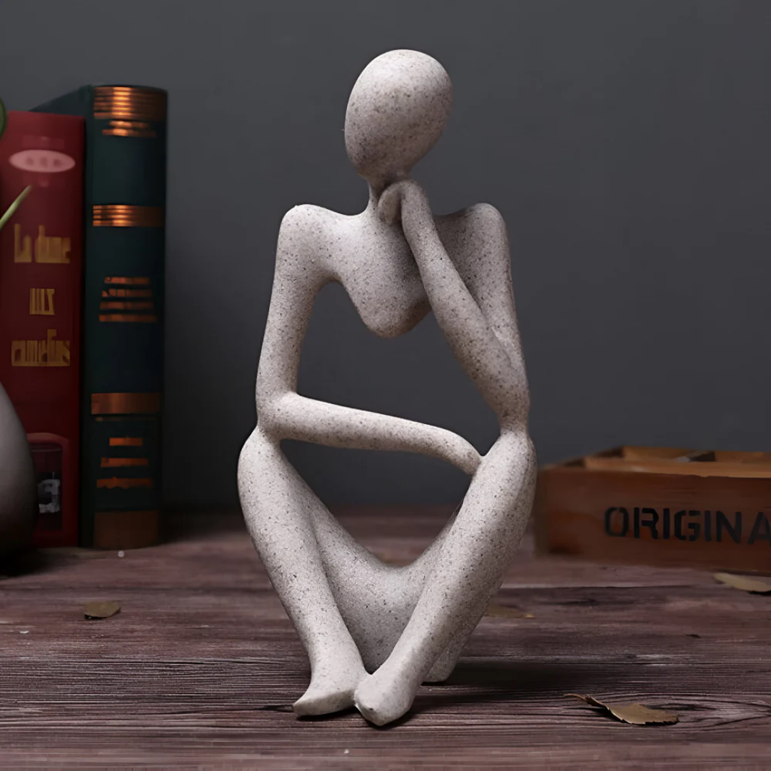 Abstrakt Skulptur Tenkeren – Kontemplativ Eleganse Og Moderne Design