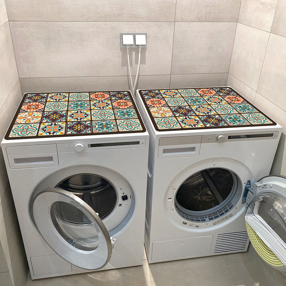 Protecție decorativă pentru mașina de spălat — modele colorate și impermeabile 