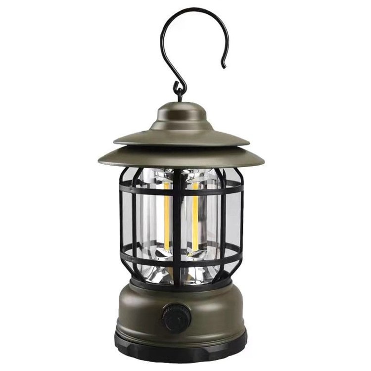 Retro LED Campinglamp - Vintage Stijl en Praktisch