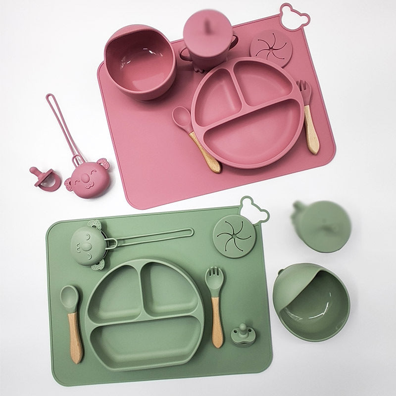 Babygeschirr-Set aus Silikon - Weich, praktisch und hygienisch