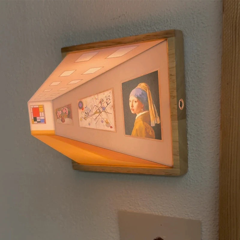 Nástenná dekoratívna lampa – 3D vizuálna ilúzia 