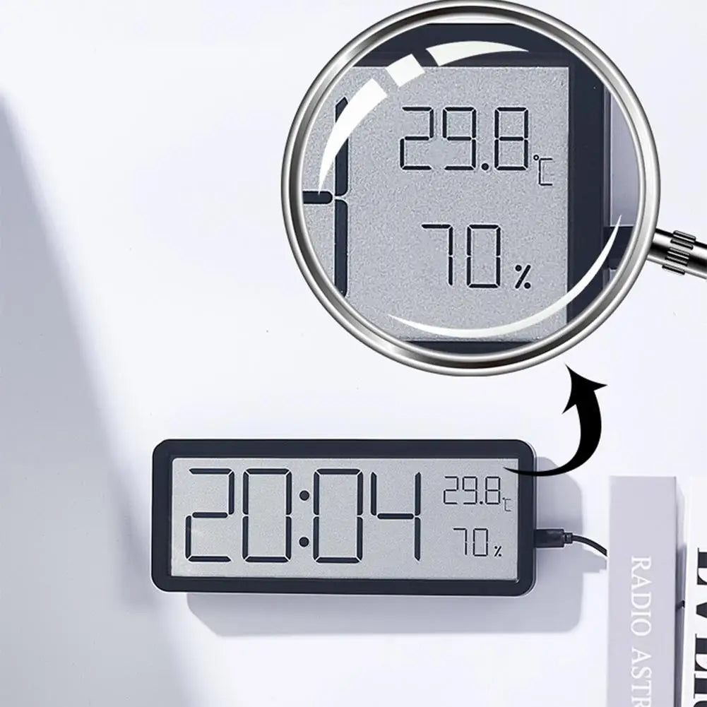 Ceas de perete digital - ora, temperatura și umiditatea