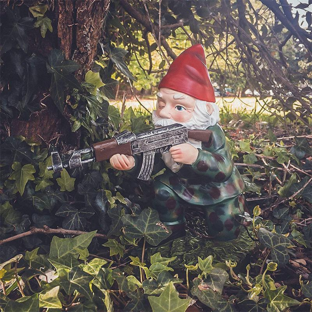 Military Garden Gnome – Touch of Humor and External Defense 