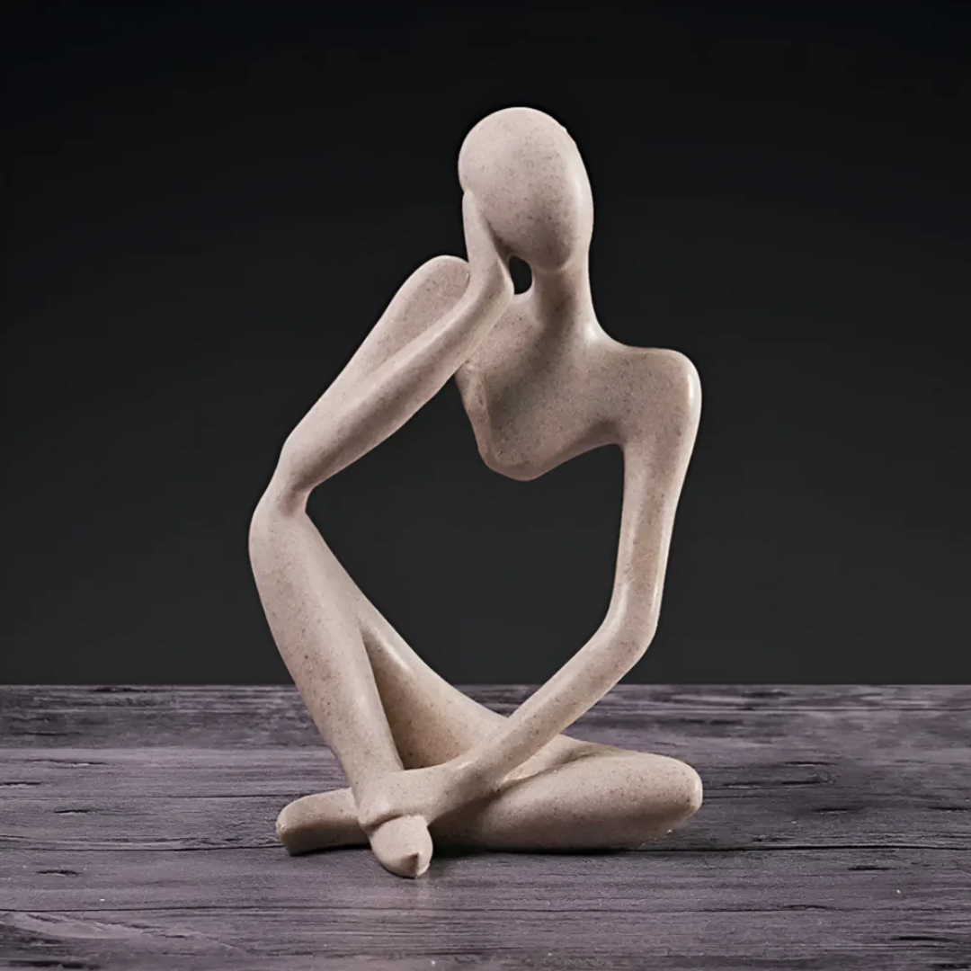 Abstrakt Skulptur Tenkeren – Kontemplativ Eleganse Og Moderne Design 