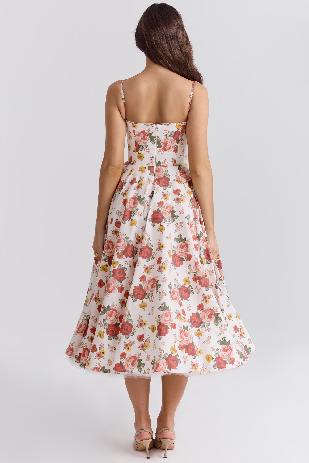 Lory | Rochie Midi cu Bretele – Glamour Clasic și Ușurință 