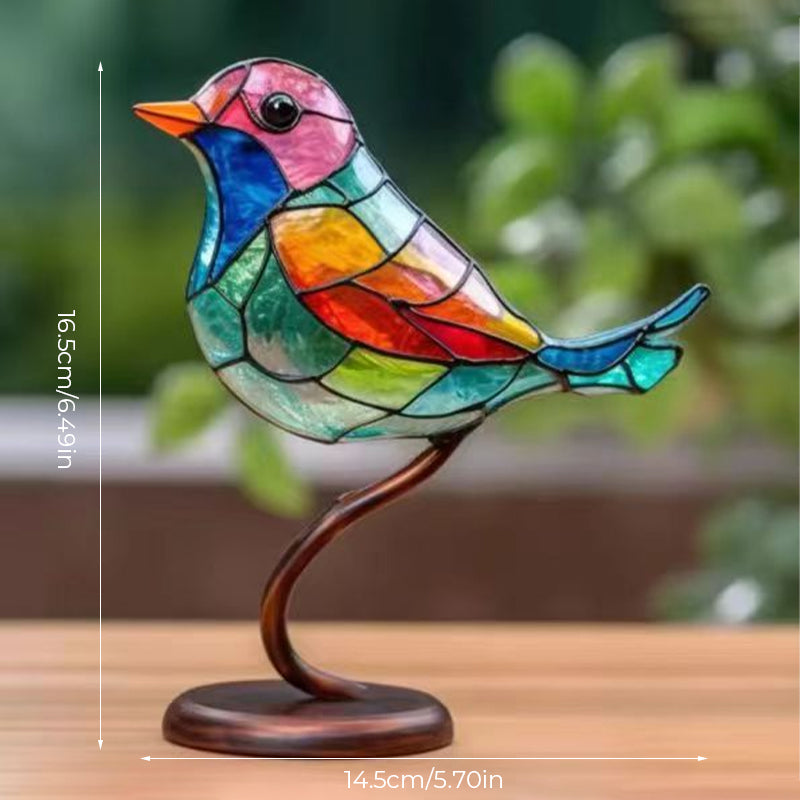 Dekoratives Ornament – Vögel, die auf einem Ast sitzen 