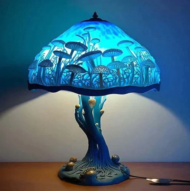 Lampe En Vitrail Apaisante – Lumière Douce Et Ambiance Chaleureuse