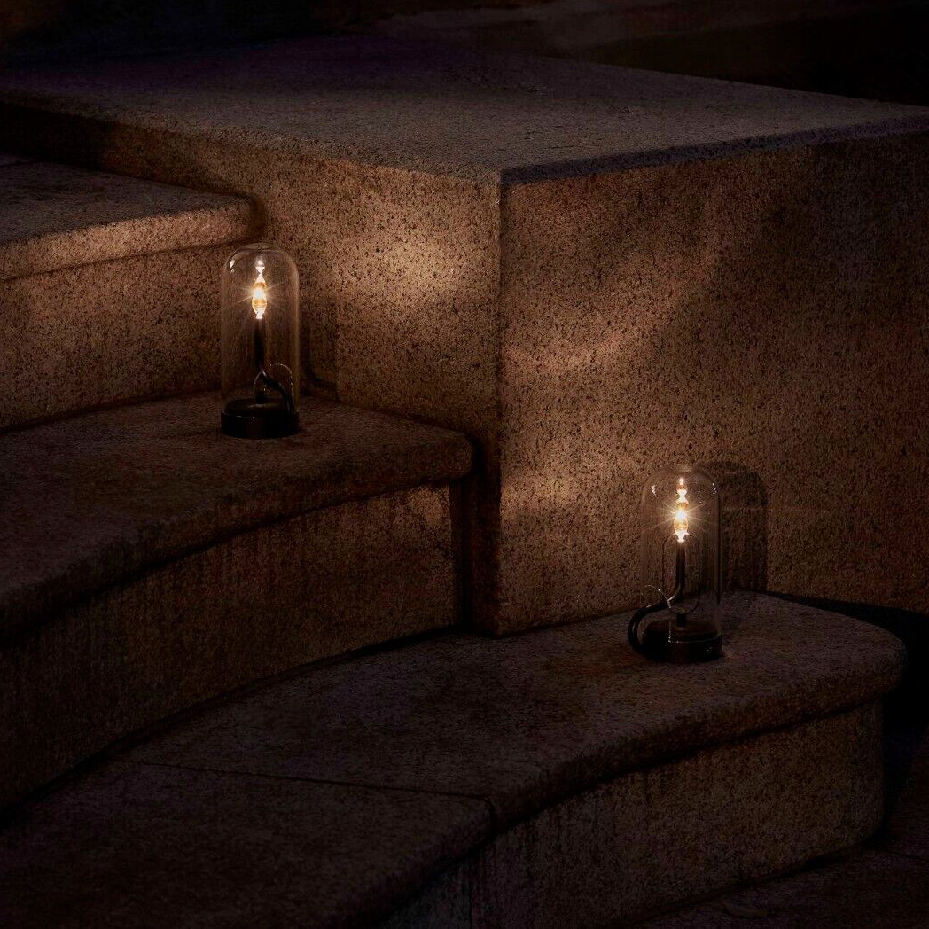 Bordlampe — Varm belysning med flammeeffekt 