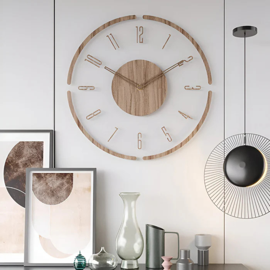 Stor Veggklokke – Elegant og Moderne Design 