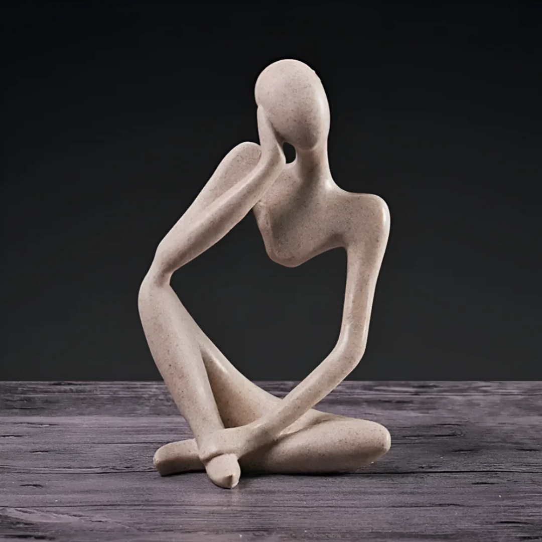 Abstrakt Skulptur Tenkeren – Kontemplativ Eleganse Og Moderne Design 