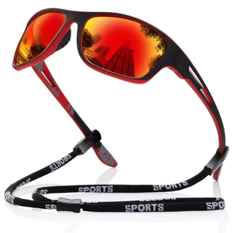 نظارات رياضية م polarized – حبل قابل للتعديل وحماية من الأشعة فوق البنفسجية 
