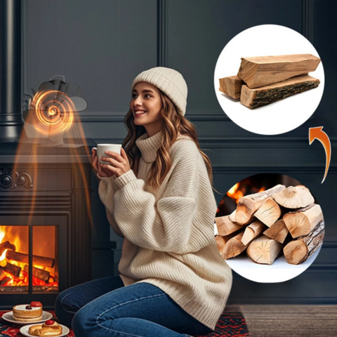 Krbový ventilátor s 5 lopatkami — Optimální distribuce tepla 