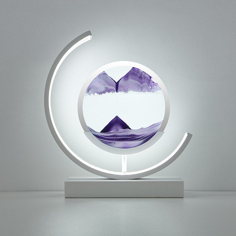 Lampa s pieskom v pohybe – vizuálna relaxácia a upokojujúca atmosféra 