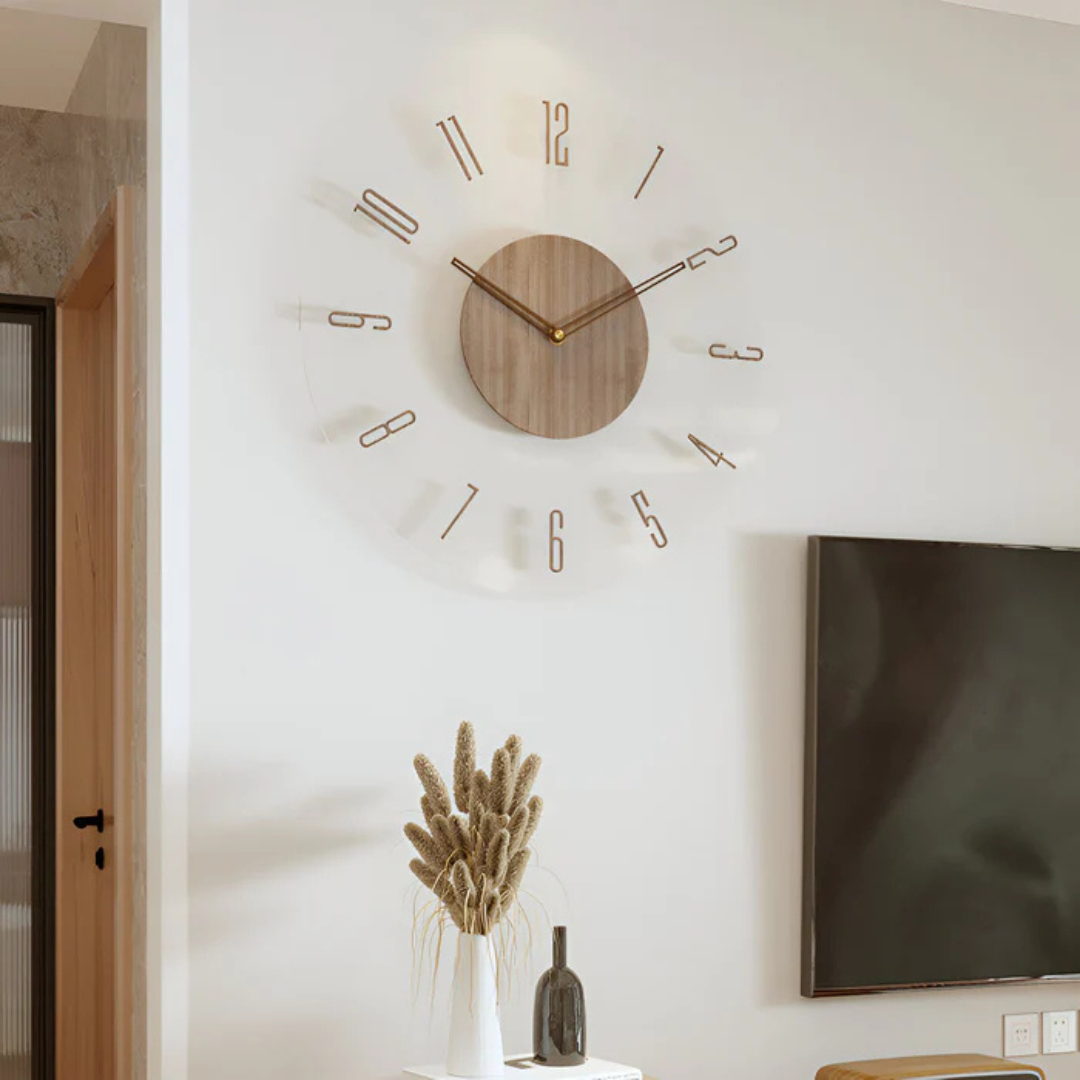 Stor Veggklokke – Elegant og Moderne Design 