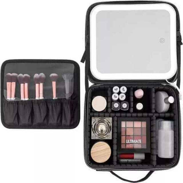 LED -Spiegel -Make -up -Tasche